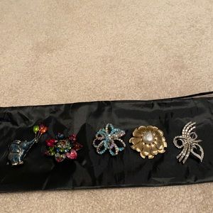 5 vintage brooches - all beautiful and unusual